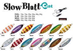 Palms Slow Blatt Cast Oval 20g -Visuitrusting Winkel 2017 New colour chart