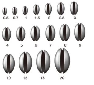HDF Tin Coated BC Splitshot HA-315 4 HDF Tin Coated BC Splitshot HA-315 - Afbeelding 2
