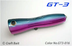 Craftbait GT-3 150g Handmade Popper -Visuitrusting Winkel craftbaitGT 3bluepink