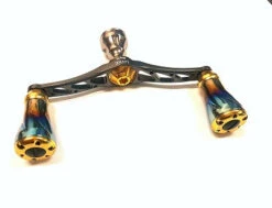 Livre Custom Titanium Double Handle (Gun Metal X Burnt Tip X Gold)- WING 98 (WD-98-FD1 Daiwa Compatible)) -Visuitrusting Winkel livre custom 4 resized
