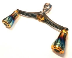 Livre Custom Titanium Double Handle (Gun Metal X Burnt Tip X Gold)- WING 98 (WD-98-FD1 Daiwa Compatible))