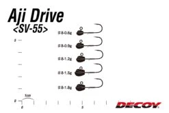 Decoy Aji Drive Jighead SV-55 -Visuitrusting Winkel sv 55 04size